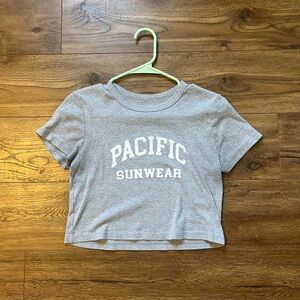 PacSun Gray Crop Top